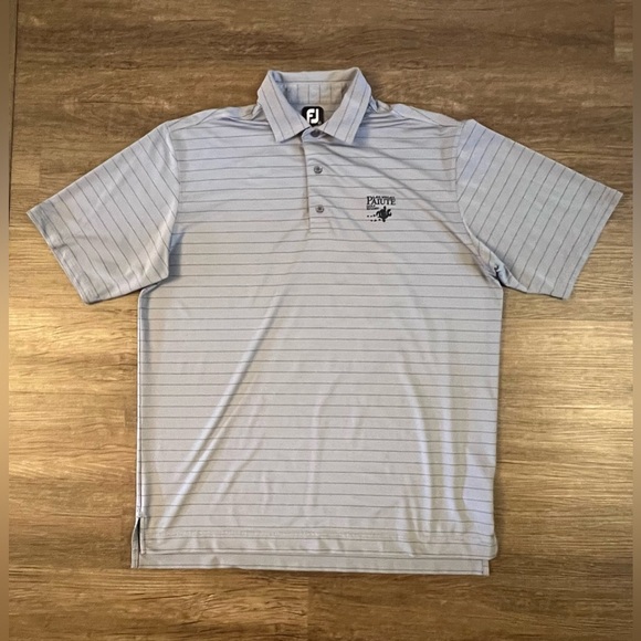 FootJoy Las Vegas Paiute Golf Resort Polo Shirt Men X-Large Gray Performance - Picture 1 of 6